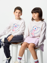 UNIQLO Свитшот с покемонами, Размер 100, Цвет Выбеленный  фото