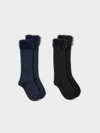 UNIQLO GIRLS Хайтек термоноски/набор из 2 пар (GIRLS ヒートテックハイソックス/2足組) фото