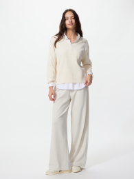 UNIQLO Тёплые флисовые прямые брюки/удлинённые (Черный, XXL) (/) фото