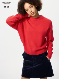 UNIQLO Ламовый Свитер с Высоким Воротником, Светло-Серый, XXL (ラムモックネックセーター) фото