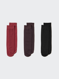 UNIQLO Носки Прозрачные Голубые, Комплект 3 пары, Размер ONE SIZE  фото