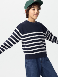 UNIQLO Стираемый меланжевый рельефный свитер  фото