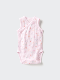 UNIQLO Хлопковое боди из сетки с передней застежкой | Размеры 60(3ヶ月), 70(6ヶ月)  фото