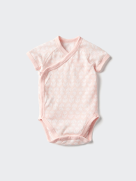 UNIQLO Детское боди для новорожденных из хлопковой сетки с коротким рукавом (Размер 60/70)  фото