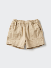 UNIQLO Малышевые легкие шорты для малышей (Размер 100, Бежевый)  фото