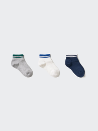 UNIQLO Короткие носки 16-20см, 20-24см, Серый, Набор из 3 пар  фото