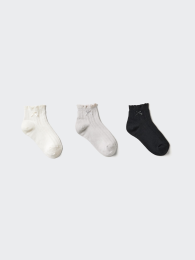 UNIQLO Девочки. Короткие носки (набор из 3 пар) с дезодорирующим эффектом (Размер 16-20см / 20-24см)  фото