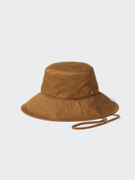 UNIQLO Широкополая шляпа из хлопка и льна с защитой от ультрафиолета (UPF50+)  фото
