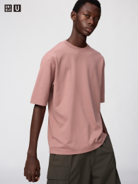 UNIQLO Эйризм хлопковая футболка оверсайз, Размер 3XL, XXL, XL, L, M, S, XS, 4XL, Цвет Синий, Желтый  фото