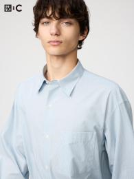 UNIQLO Оверсайз Рубашка Синяя (Размеры S-4XL)  фото