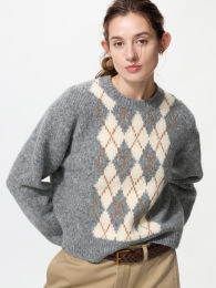 UNIQLO Флаффи-крулнек-свитер  фото