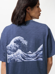 UNIQLO Укиё-э Синий UT Футболка (Размеры S-4XL)  фото