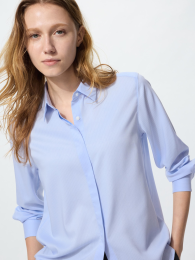 UNIQLO Рубашка из вискозы, Размер XS, Цвет: Выбеленный  фото
