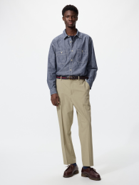 UNIQLO Умные брюки-чиносы Узкий крой, Размеры S-4XL, Цвета: Черный, Бежевый, Серый  - купить