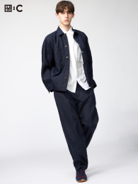 UNIQLO Премиумные льняные широкие брюки XS Серый  фото