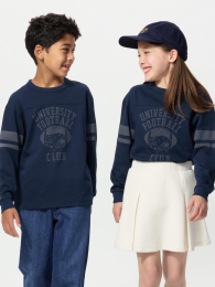 UNIQLO Эаризъм Хлопок с Круглым Вырезом (Размер 100, Ультрамарин)  фото