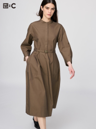 UNIQLO Платье с объемными рукавами из хлопка  фото