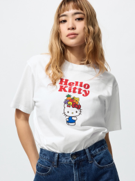 UNIQLO Санрио Персонажи UT Футболка с Фруктами | Белый, 3XL, XS  фото