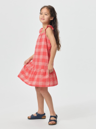 UNIQLO ДЕВОЧКИ Кружевное платье-комбинация, Синий/Красный, Размер 150/160  фото