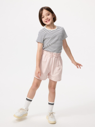 UNIQLO Легкие шорты для девочек, Размеры 100-160, Бежевый/Розовый  фото