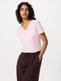 UNIQLO Славянская хлопковая футболка с V-образным вырезом (Размеры XXL-XS, Цвета: Ультрамарин, Голубой, Кремовый и др.)  фото