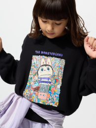 UNIQLO Свитшот для девочки GIRLS POP MART черный  фото