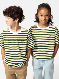 UNIQLO Жан-Мишель Баския UT Футболка для детей, Оливковый, Размер 120(6-7歳)  фото