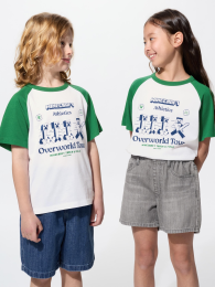 UNIQLO Коллекция UT Майнкрафт Футболка для детей | Размеры 100-160, Зеленый  фото