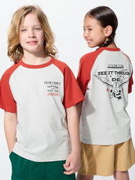 UNIQLO Minecraft UT Футболка с принтом, Размеры 100-160, Темно-оранжевый  фото