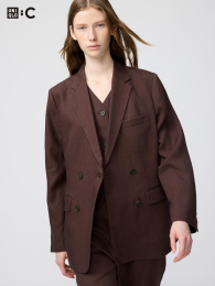 UNIQLO Премиум льняной жакет свободного кроя.  фото