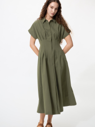 UNIQLO Шифоновое платье-рубашка в стиле футбольной формы  - купить