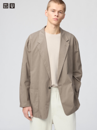 UNIQLO Расслабленный пиджак с умеренно свободным силуэтом, Коричневый, XS/XXL  фото