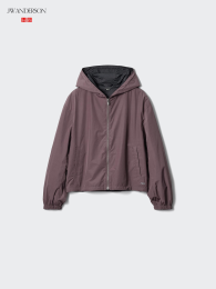 UNIQLO Ветрозащитная короткая куртка с защитой от ветра, размеры S, M, ультрамарин, винный  - купить