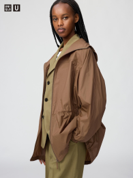 UNIQLO Ультрафиолетовая защита, прозрачная, оверсайз парка (XS, Коричневый/Фиолетовый)  фото