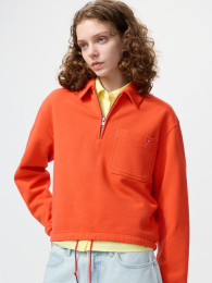 UNIQLO Полузастежка Свитшот (XS) | Черный, Синий, Оранжевый |  фото