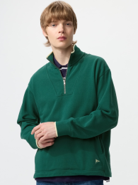 UNIQLO Свитшот с половинной молнией, Регулируемый рукав, Хлопок  фото