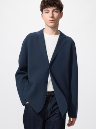 UNIQLO Миланский вязаный жакет, Milano Rib, Мужские жакеты  фото