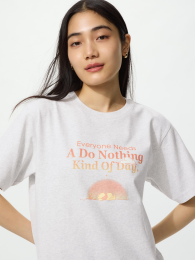 UNIQLO Дисней UT Футболка Свободный Крой, Светло-серый, Размер 3XL  фото