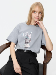 UNIQLO POP MART UT/Оверсайз-фит Футболка MOLLY | Серый, XS-3XL  фото