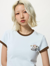 UNIQLO Футболка Чирфул Кэрэктерс UT, Голубой, XXL  фото
