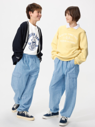 UNIQLO Карго-джоггеры из шамбре.  фото