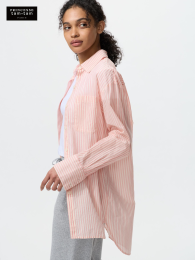 UNIQLO Хлопковая длинная рубашка  фото