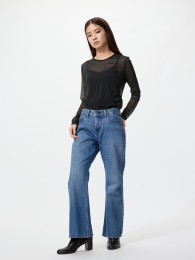 UNIQLO Брюки-джинсы с укороченной длиной, Черный, Размер 24  фото