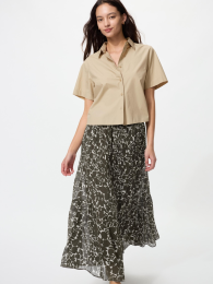 UNIQLO Шифоновая юбка с оборками, длина длинная.  фото