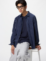UNIQLO Рубашка с длинными рукавами, Регулярный крой  фото