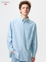 UNIQLO Оксфордская рубашка оверсайз, Синий, Размер 3XL  фото