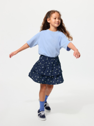 UNIQLO Мини-юбка из трикотажа для девочек (Размеры 110-160, Ультрамарин, Выбеленный)  фото