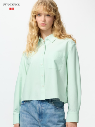 UNIQLO Оксфордская рубашка с длинным рукавом XXL, Бокси-силуэт  фото