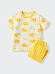 UNIQLO Санрио Персонажи Сухая Пижама, Желтый, Размер 100(3-4歳)  фото
