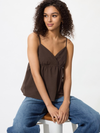 UNIQLO Собранный топ на бретелях (Размер XS-3XL, Черный, Белый, Синий, Темно-коричневый)  фото